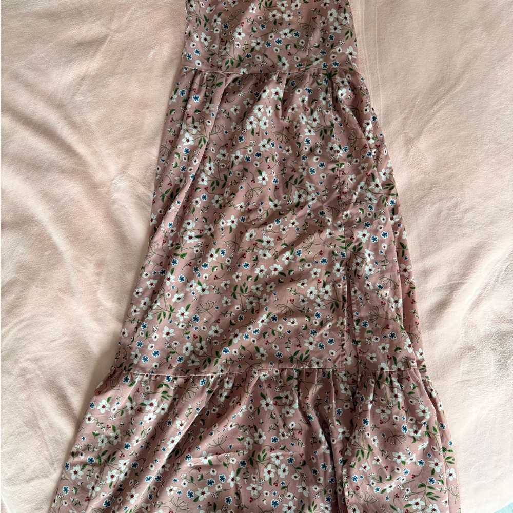Floral Pink Maxi Dress for teen